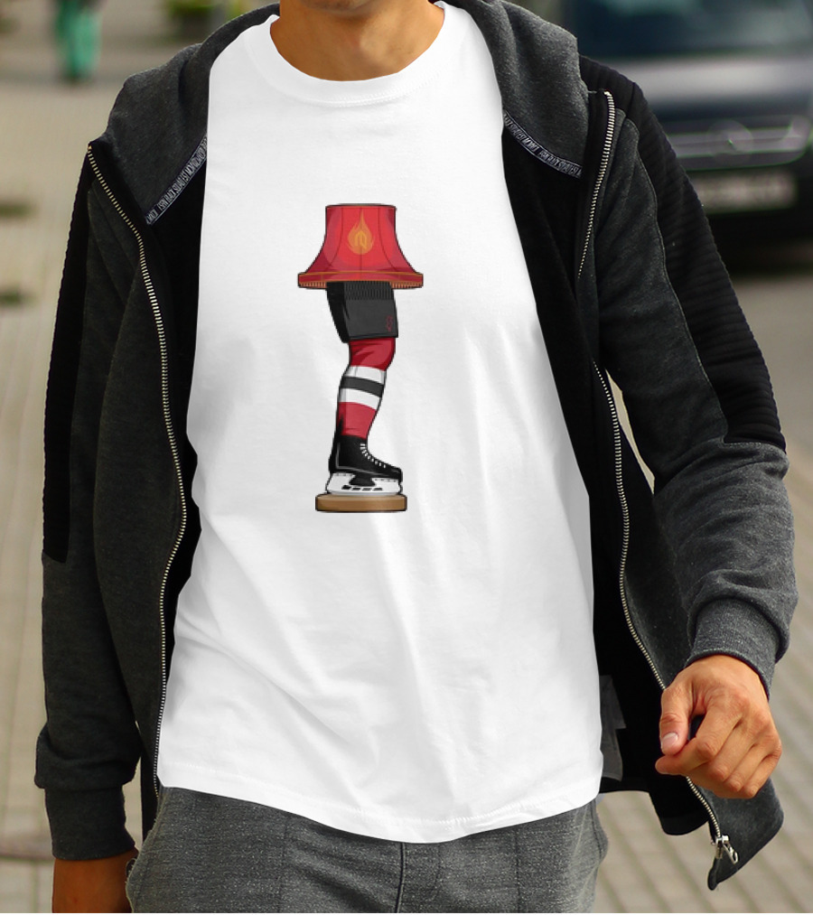 New Jersey Devils Hockey Leg Lamp Novelty T-Shirt