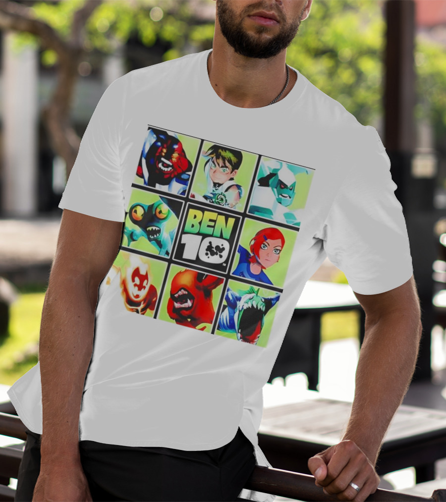 Ben 10 Alien Forms Panels Featuring Iconic Characters And Creatures T-Shirt