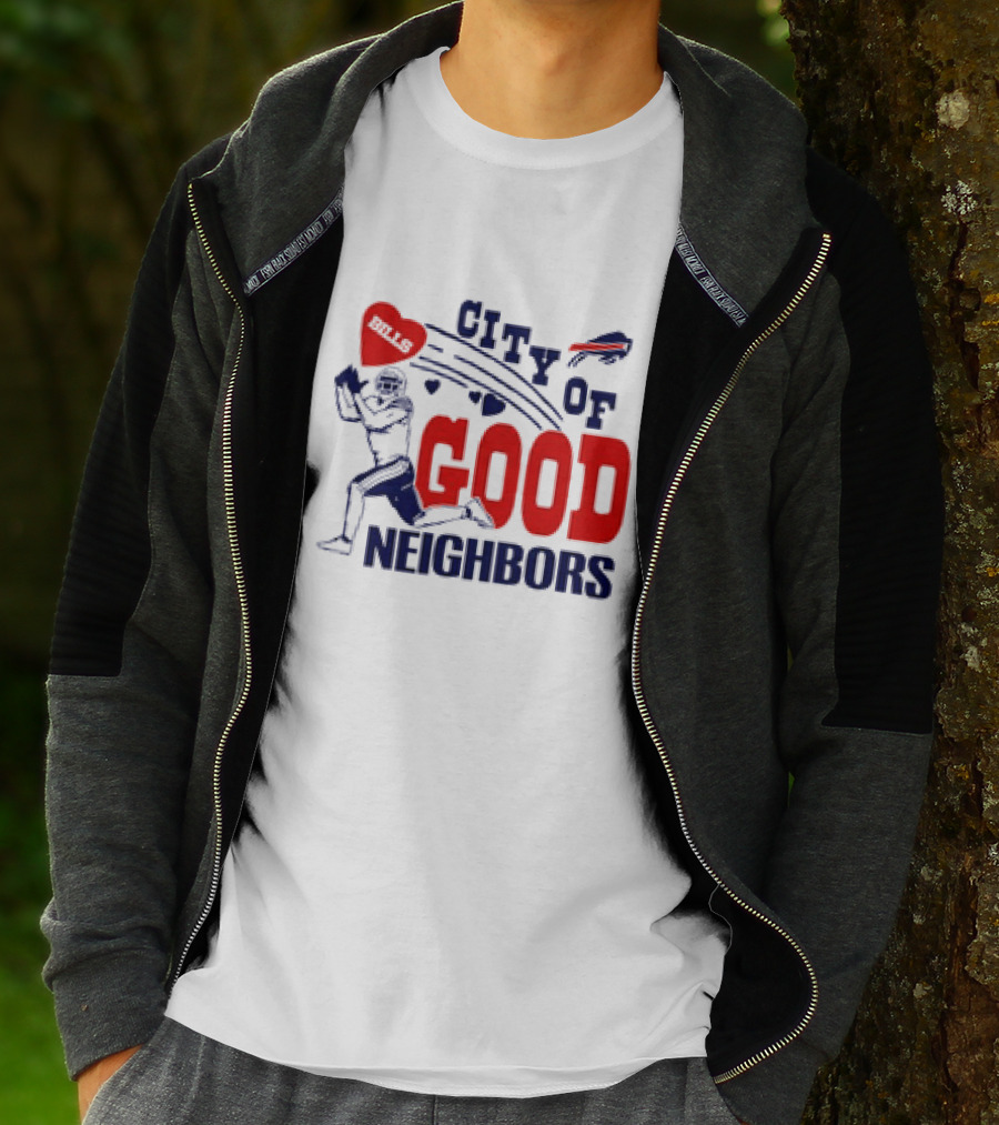 Buffalo Bills City Of Good Neighbors Football Player Heart T-Shirt