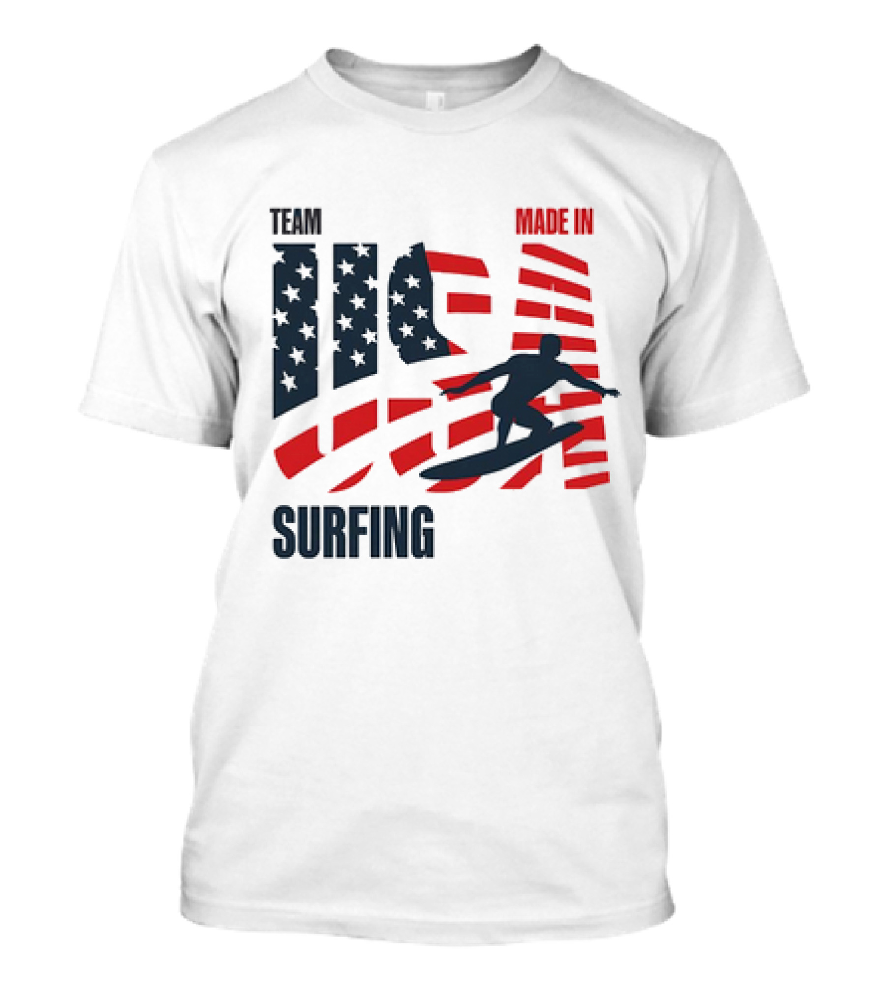TEAM USA MADE IN USA SURFING Stars And Stripes Surf T-Shirt