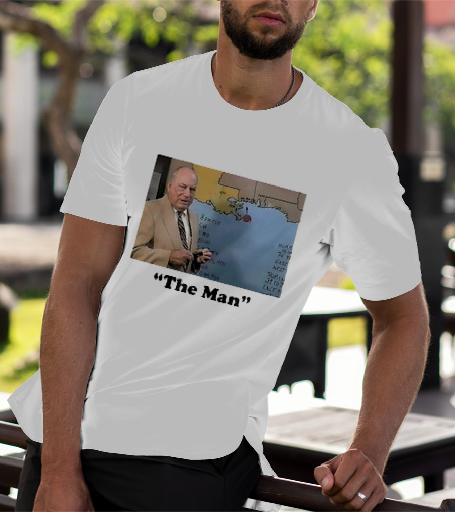 The Man Nash Roberts Weather Map Presentation T-Shirt
