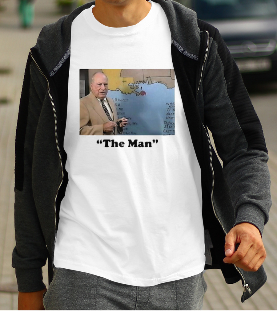 The Man Nash Roberts Weather Map Presentation T-Shirt