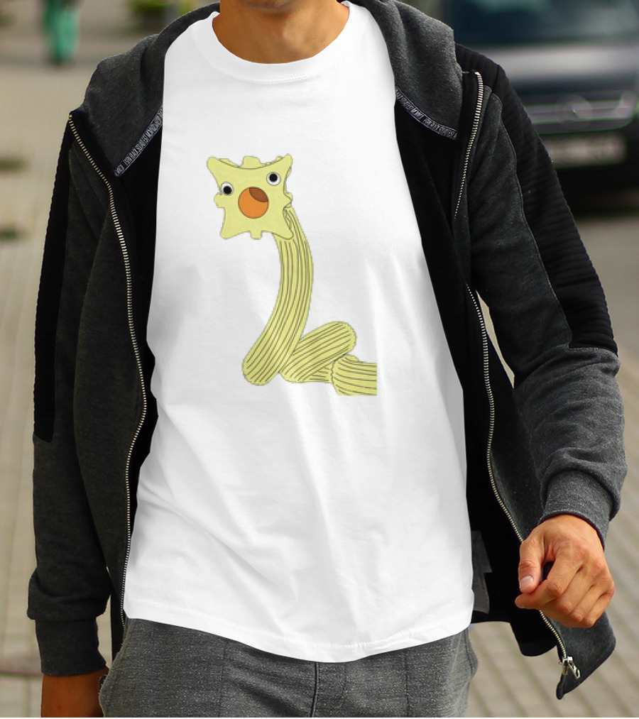 The Worm Classic Cartoon Character With Yellow Star-Shaped Head And Orange Circle Mouth T-Shirt