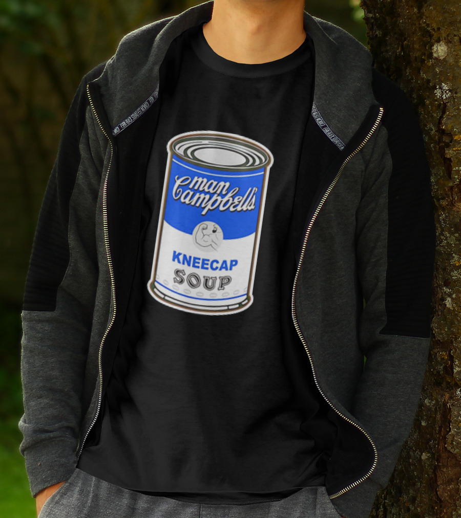 Man Campbell’s Vintage Kneecap Soup Can T-Shirt