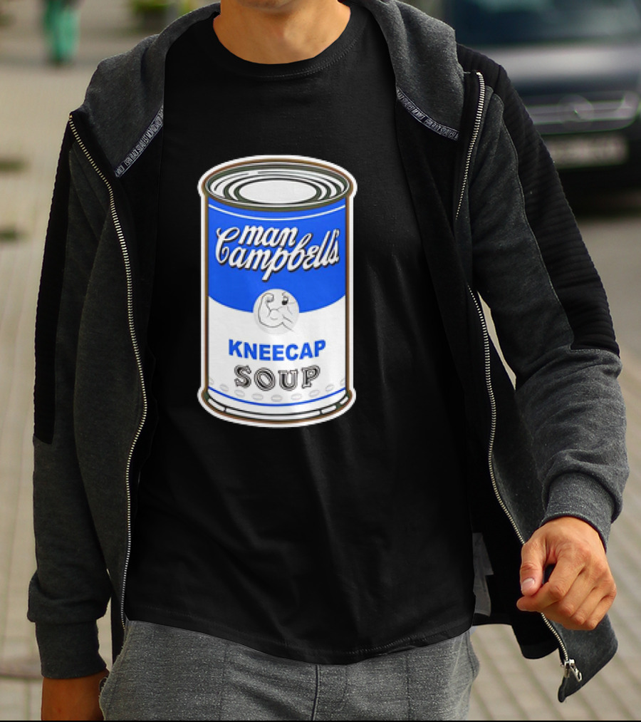 Man Campbell’s Vintage Kneecap Soup Can T-Shirt
