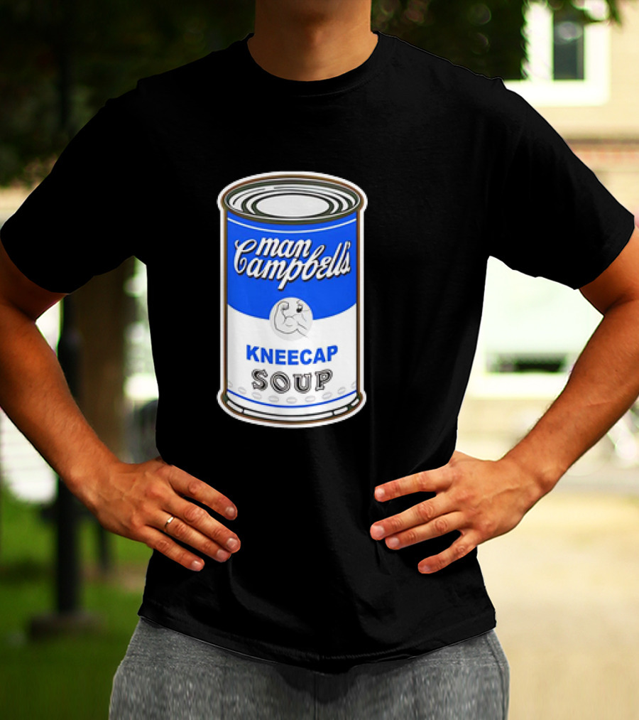 Man Campbell’s Vintage Kneecap Soup Can T-Shirt