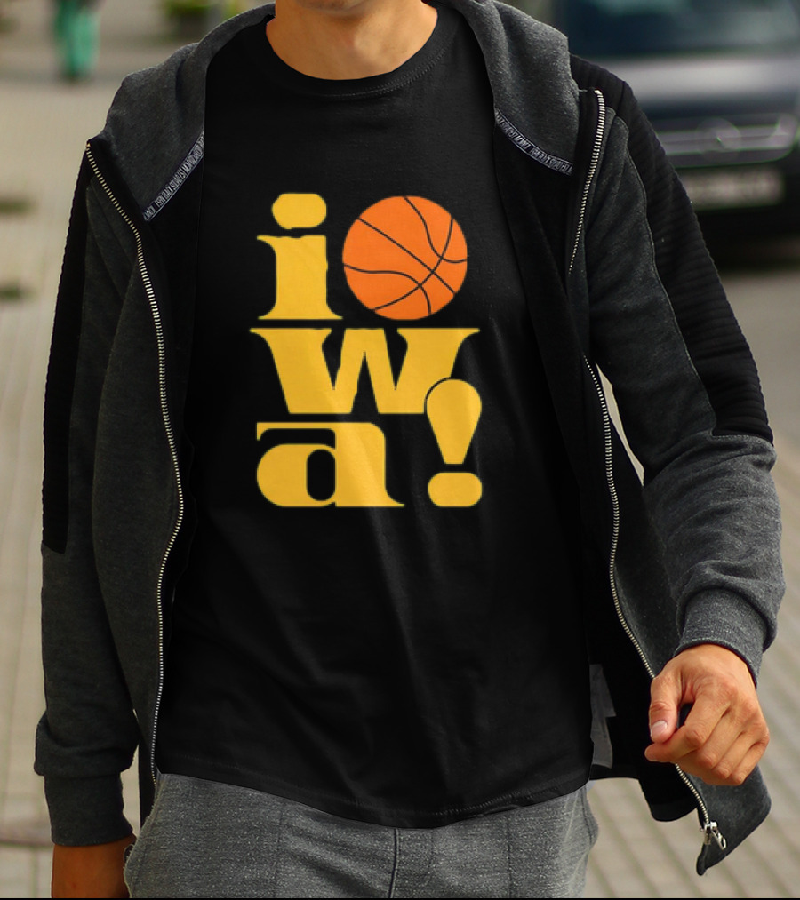 Old School Iowa Vintage Basketball T-Shirt