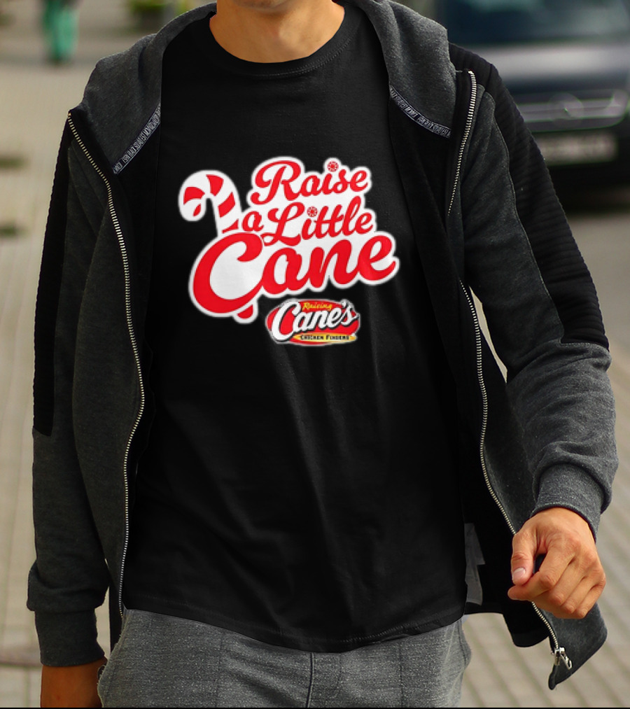Raise A Little Cane Raising Cane's Chicken Fingers Christmas T-Shirt