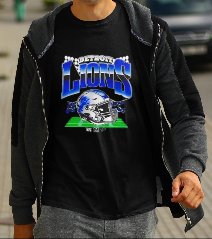 Detroit Lions NFL Football Helmet Stadium T-Shirt