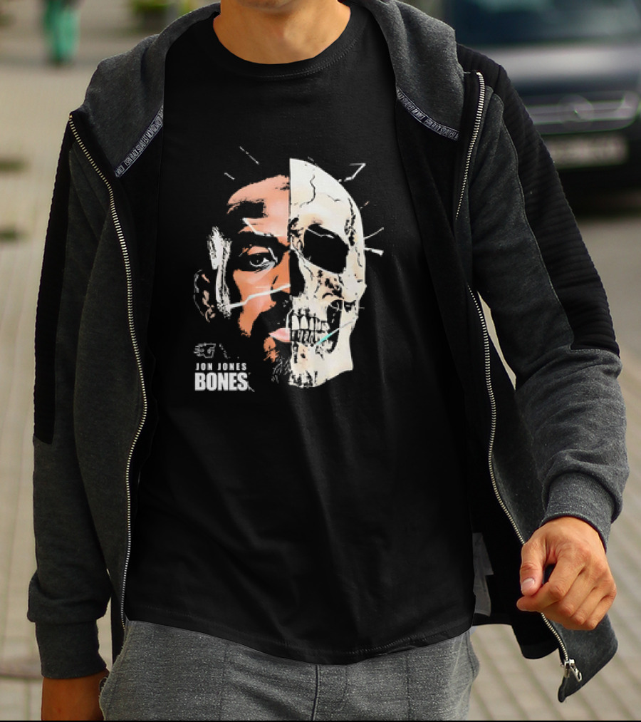 Jon Jones Bones UFC Split Face Skull T-Shirt