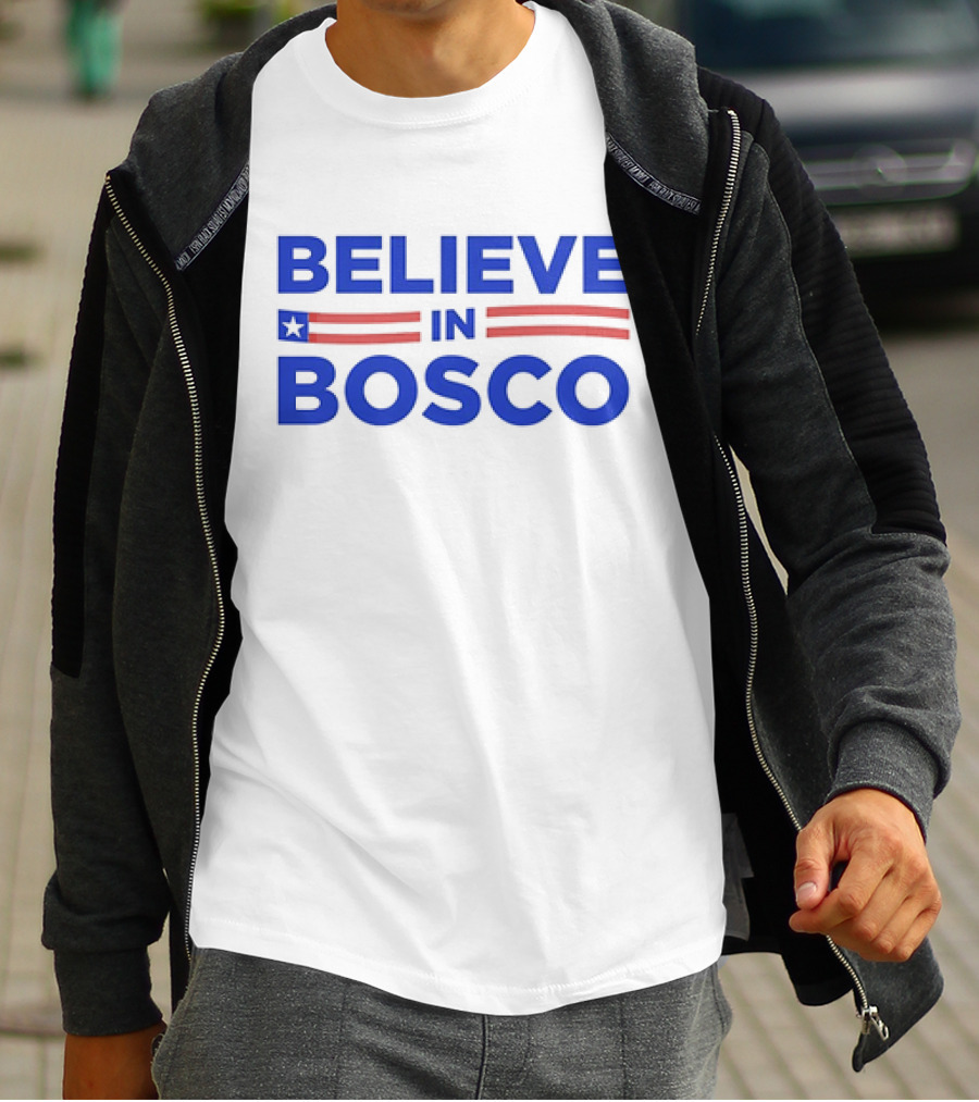 BELIEVE IN BOSCO Star Stripes American Motif T-Shirt