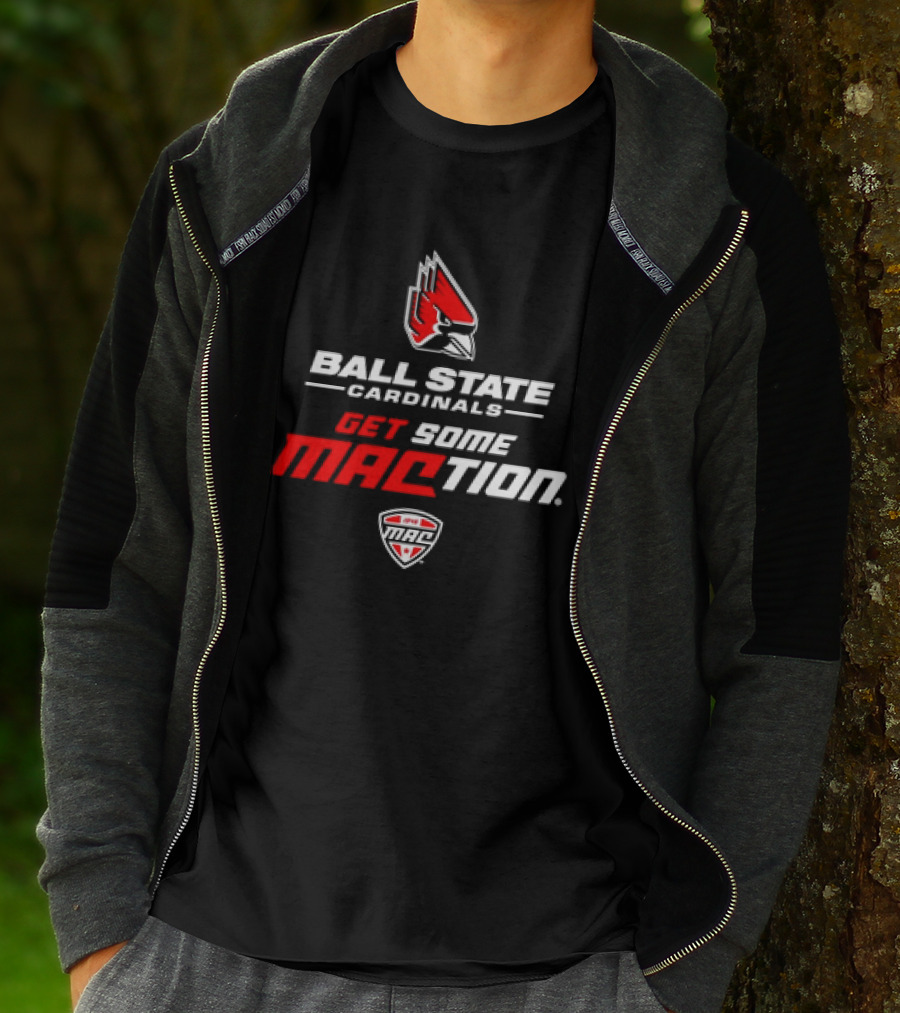 Ball State Cardinals Get Some MACtion Ball State Cardinals Logo Get Some MAC T-Shirt