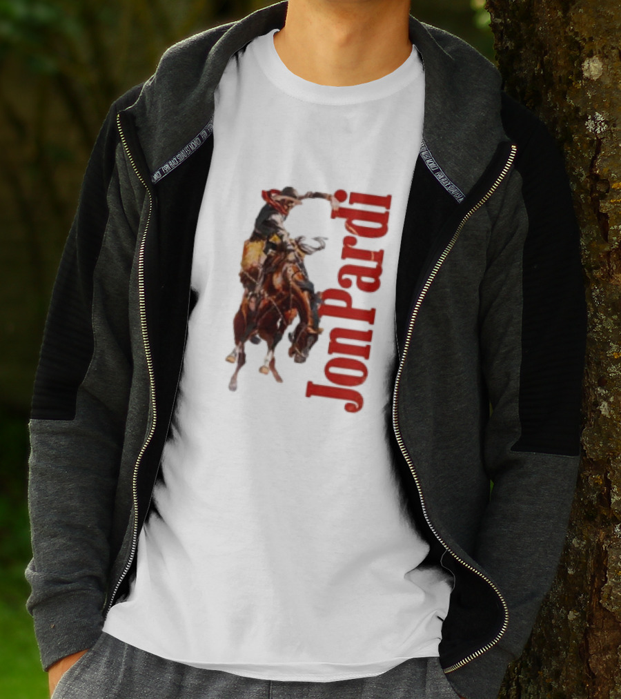 Jon Pardi Cowboy Riding Bronco Wild West T-Shirt