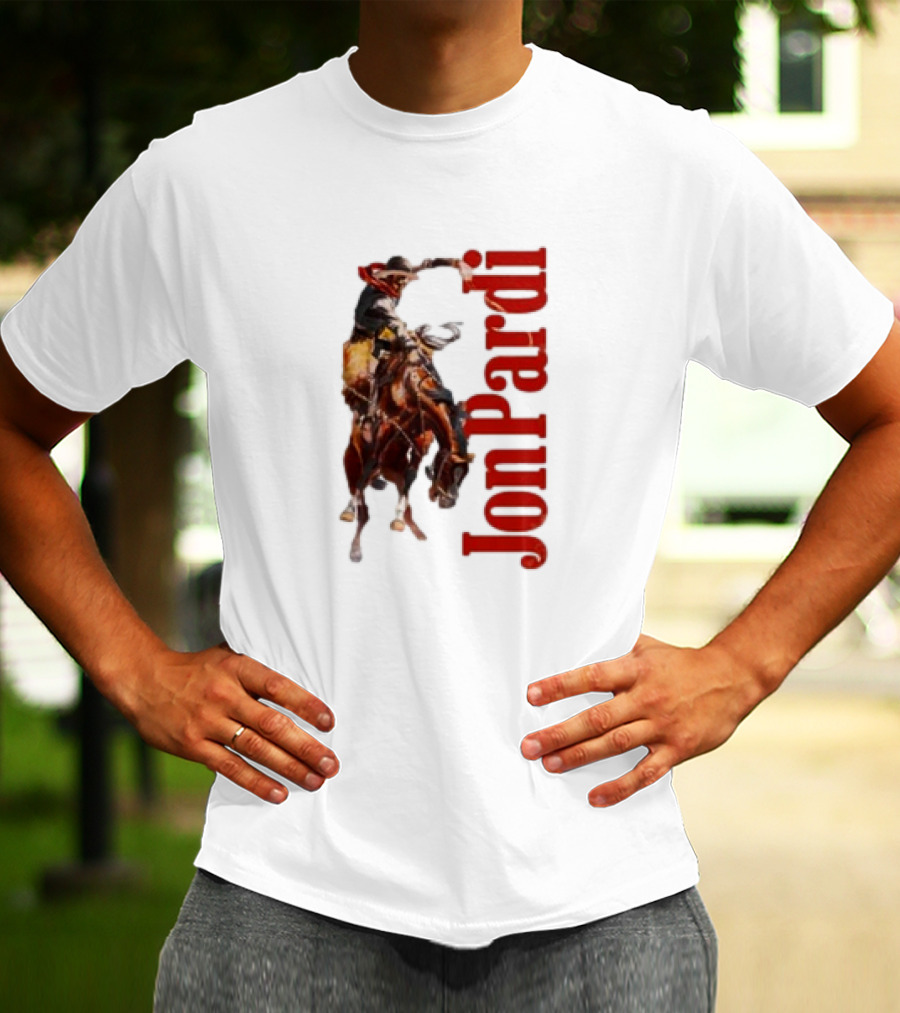 Jon Pardi Cowboy Riding Bronco Wild West T-Shirt