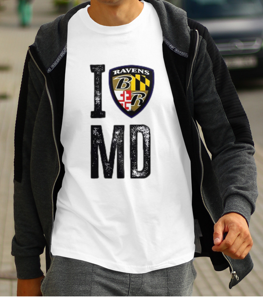 I Ravens Shield MD Baltimore Original T-Shirt