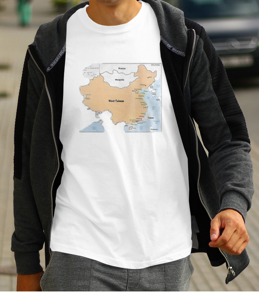 Terrible Maps West Taiwan Parody Map T-Shirt
