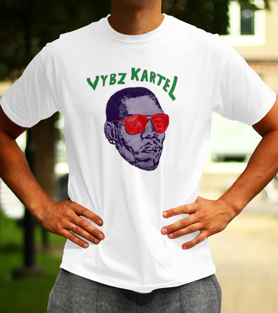 Vybz Kartel Head Red Sunglasses T-Shirt