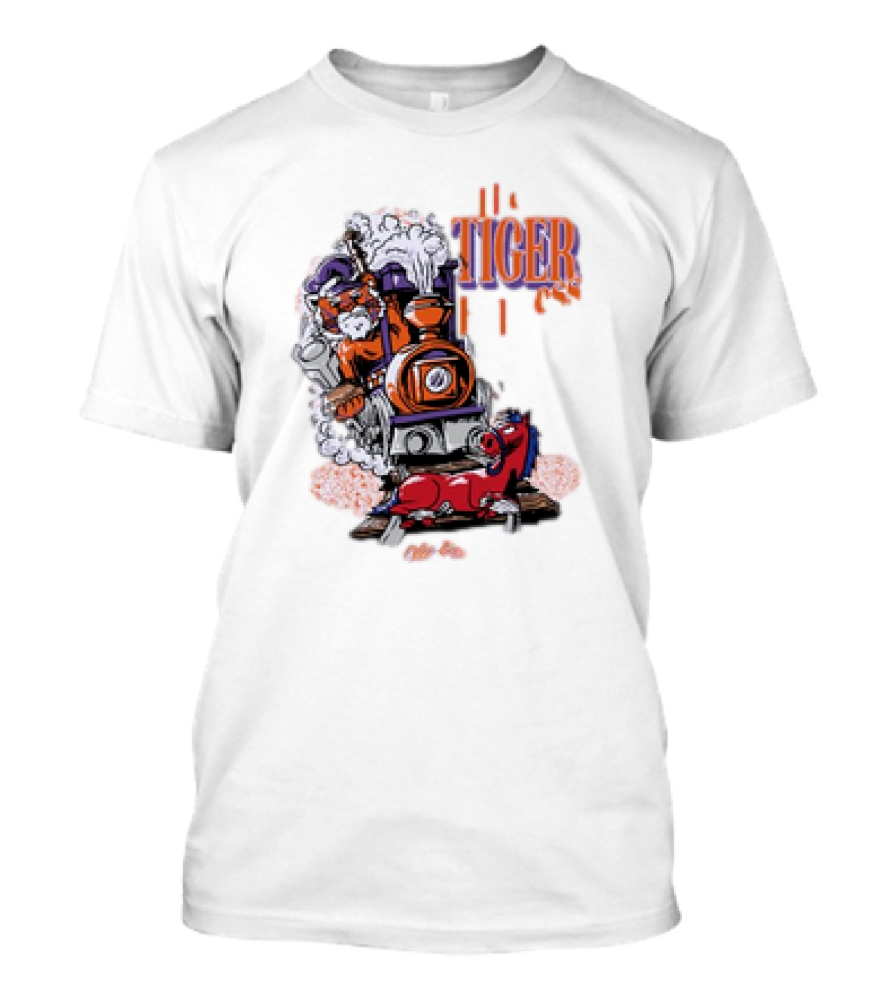 Tiger Express Steamrolls SMU Mustangs Clemson Victory T-Shirt