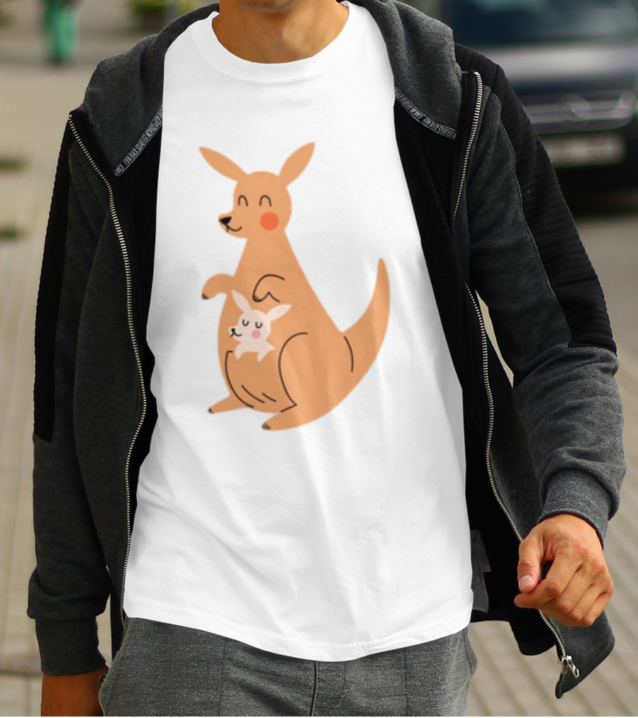 Mothers Day Kangaroos Cute Joey And Mum T-Shirt