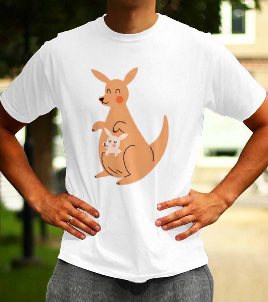 Mothers Day Kangaroos Cute Joey And Mum T-Shirt