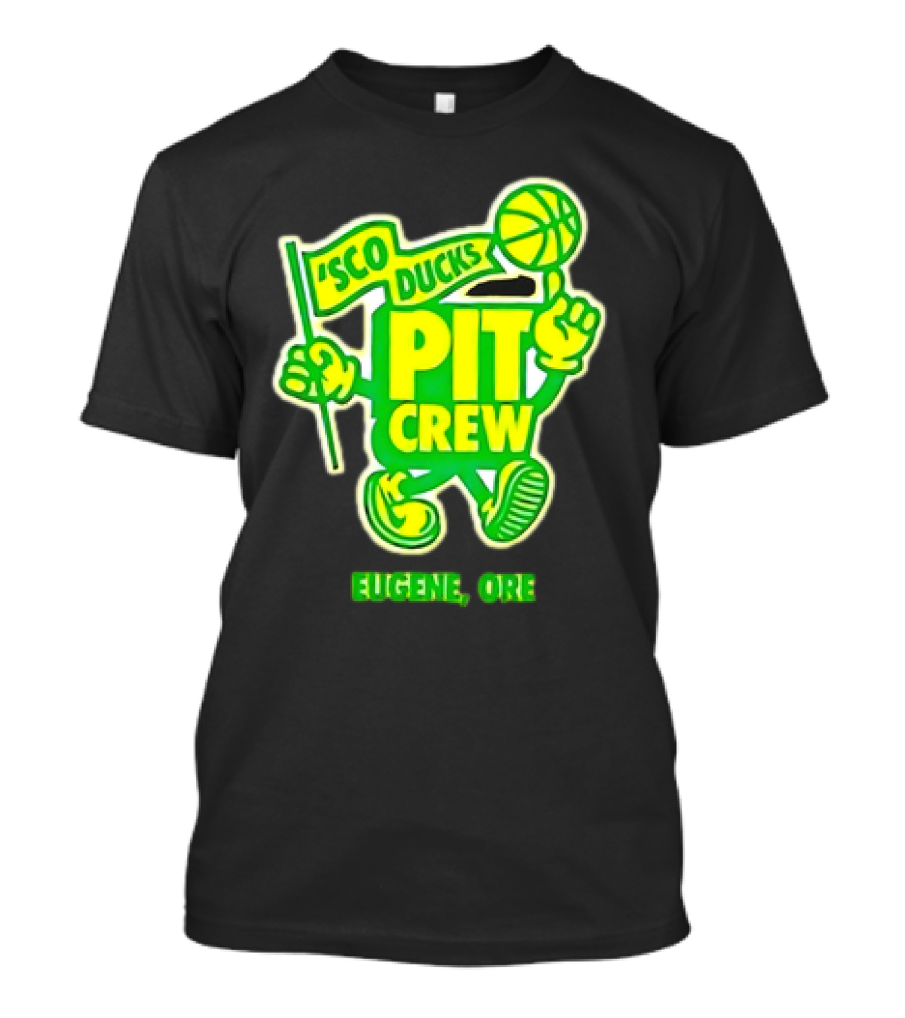 Sco Ducks Pit Crew Eugene Ore Oregon Ducks Basketball T-Shirt