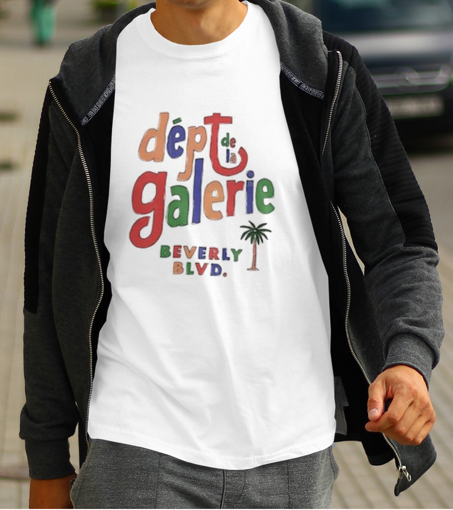 Dept De La Galerie Beverly Blvd Palm Tree Artistry T-Shirt