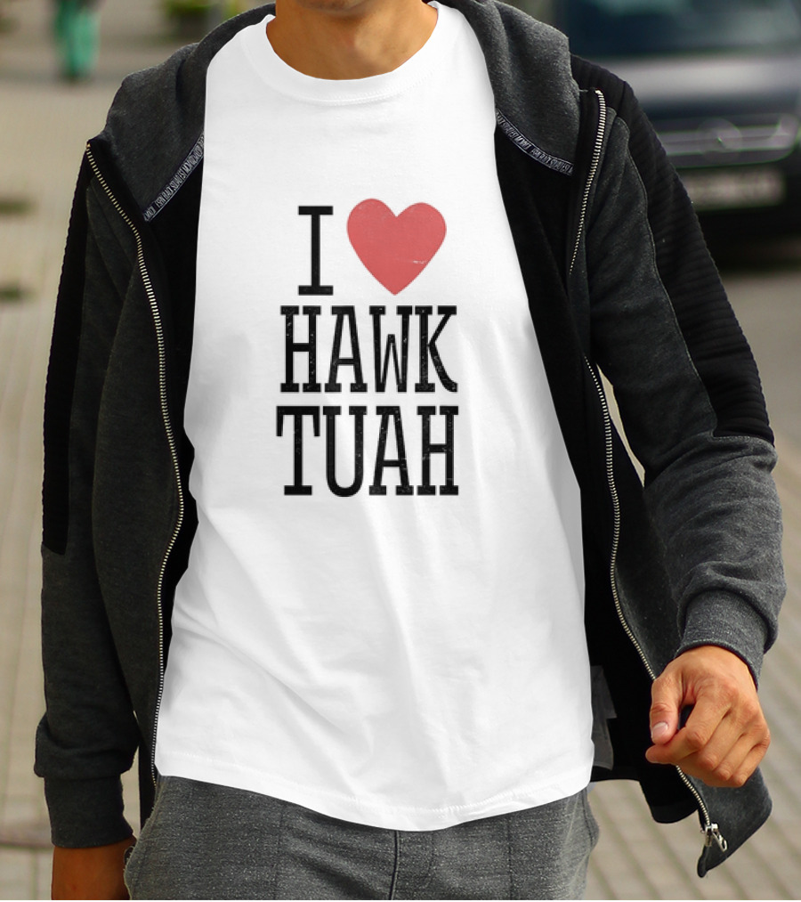 I Heart Hawk Tuah Guy Spit Joke Wet That Thang T-Shirt