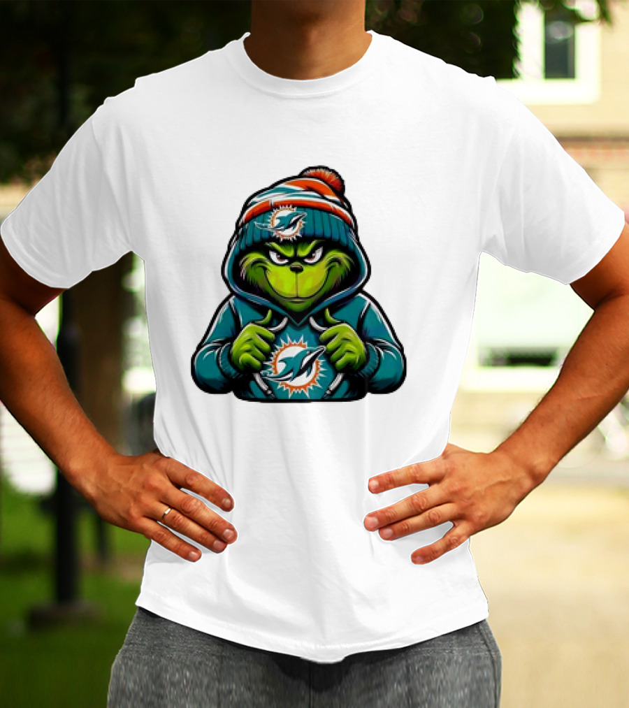 Retro Grinch Miami Dolphins NFL Hoodie Character T-Shirt