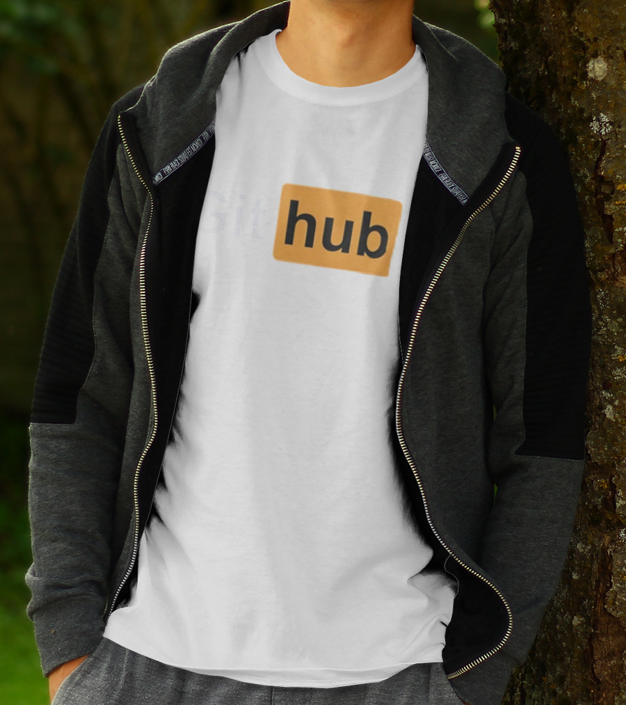 Git Hub Text With Yellow Highlight T-Shirt