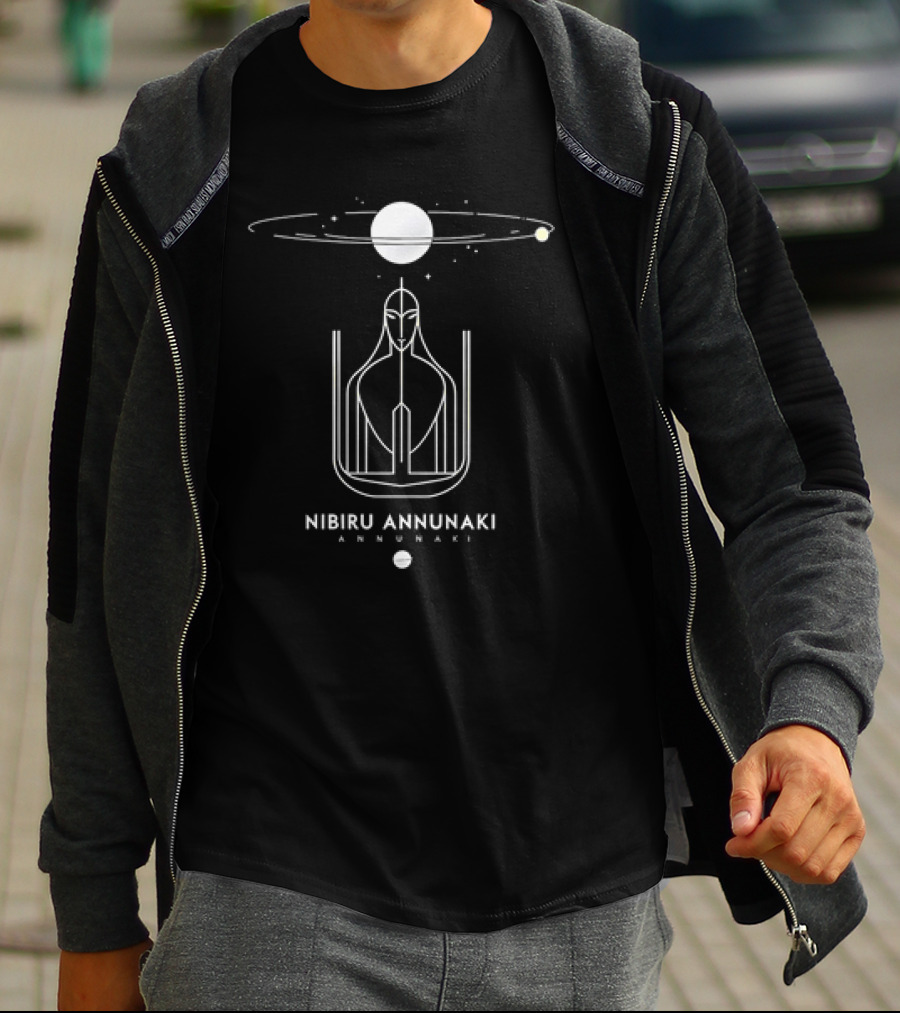 Nibiru Annunaki Cosmic Entity With Planetary Ring And Stars T-Shirt