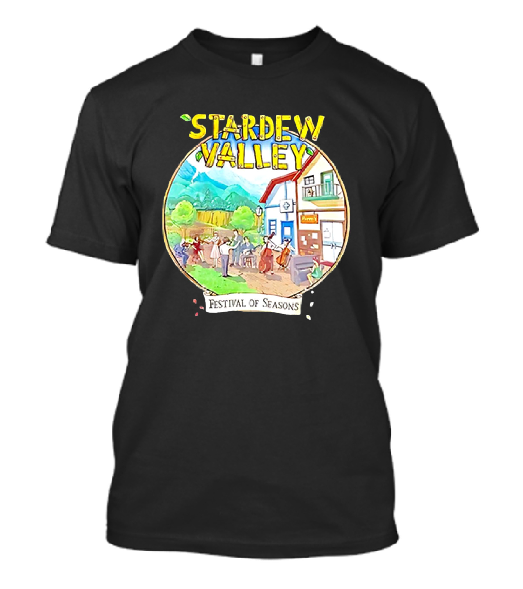 Stardew Valley Festival Of Seasons Pelican Town Celebration Scene T-Shirt