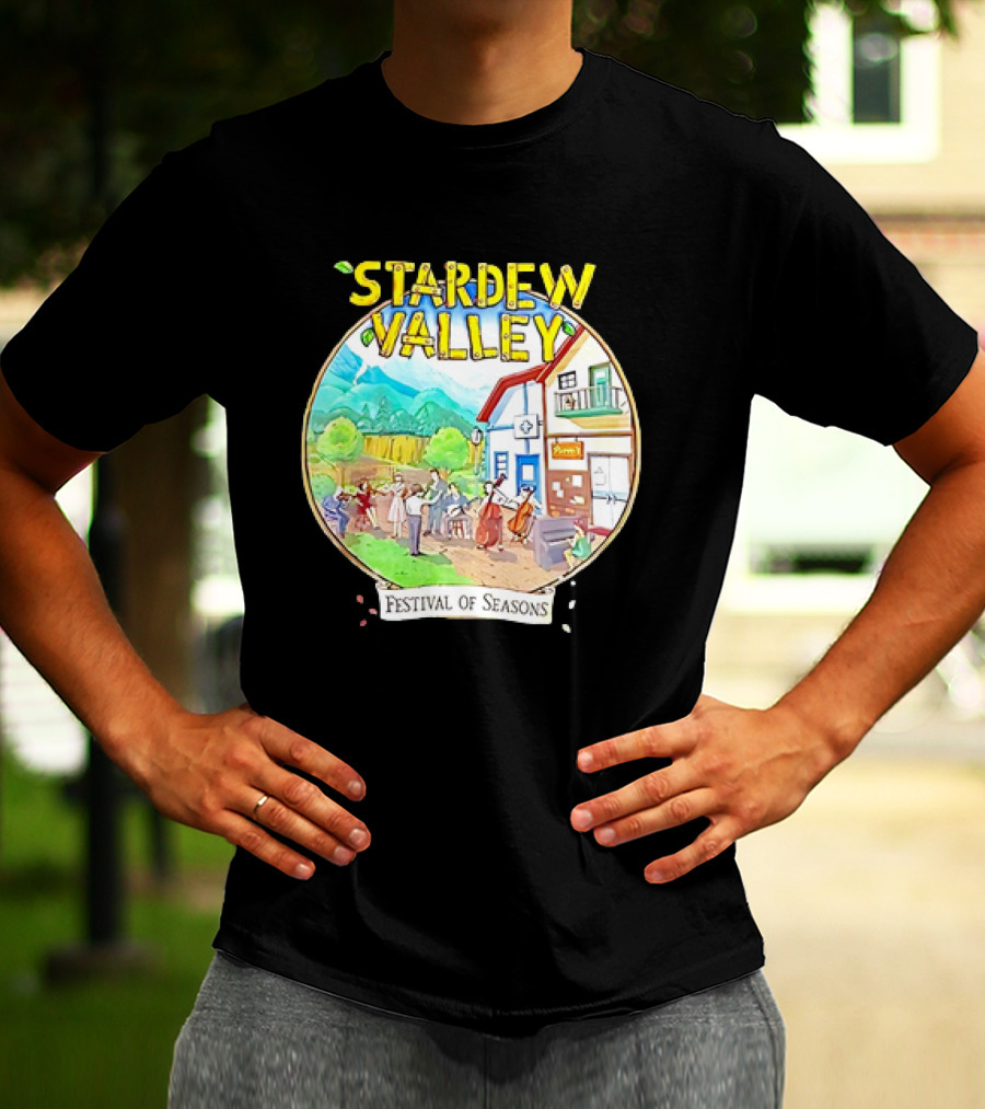 Stardew Valley Festival Of Seasons Pelican Town Celebration Scene T-Shirt