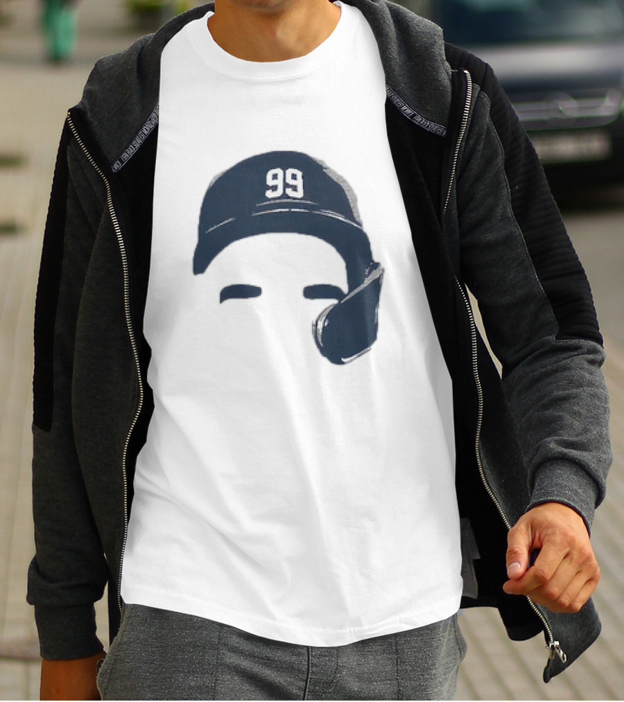 Aaron Judge New York Yankees Number 99 Blank Face Baseball Cap T-Shirt