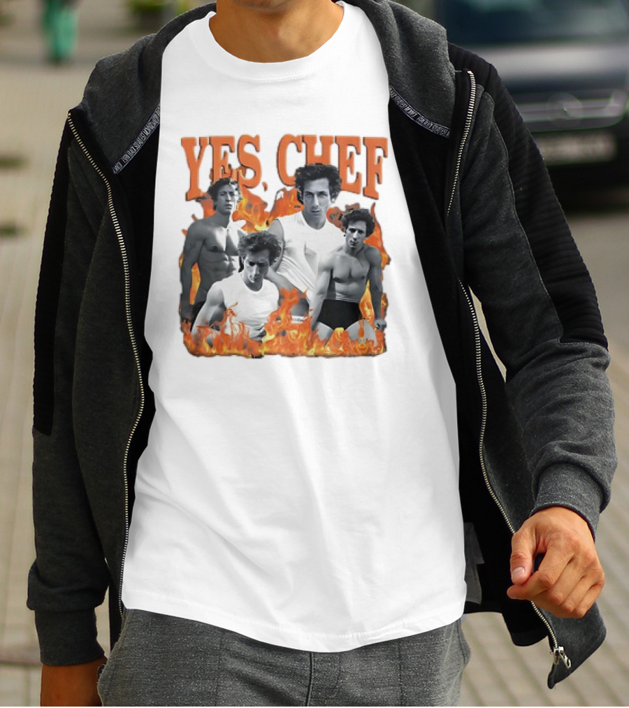 Yes Chef Jeremy Allen White Fire Montage T-Shirt