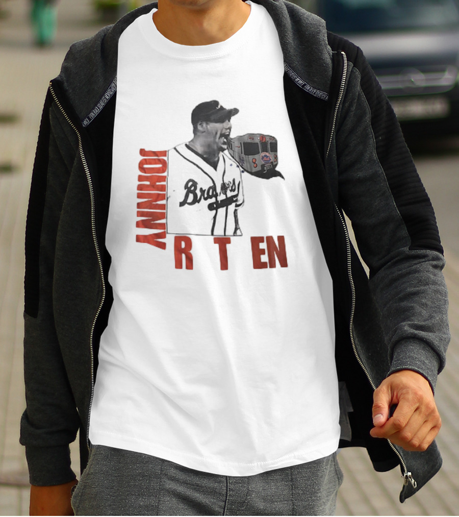 Johnny Rotten Braves Mets Subway Mashup Vintage T-Shirt