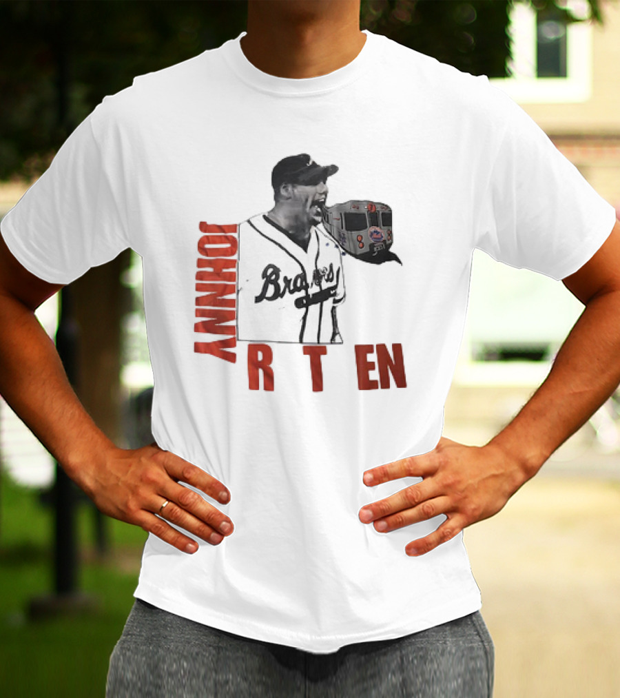 Johnny Rotten Braves Mets Subway Mashup Vintage T-Shirt