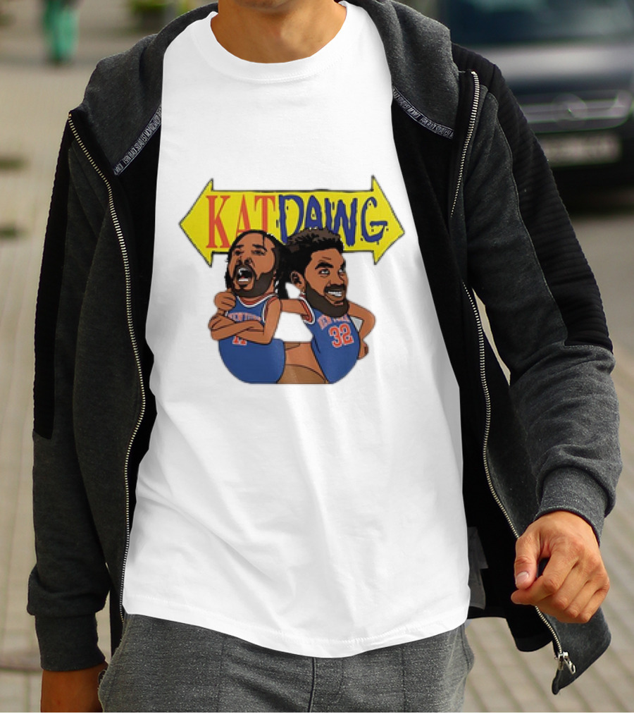 Kat Dawg Jalen Brunson Karl-Anthony Basketball Cartoon Characters T-Shirt