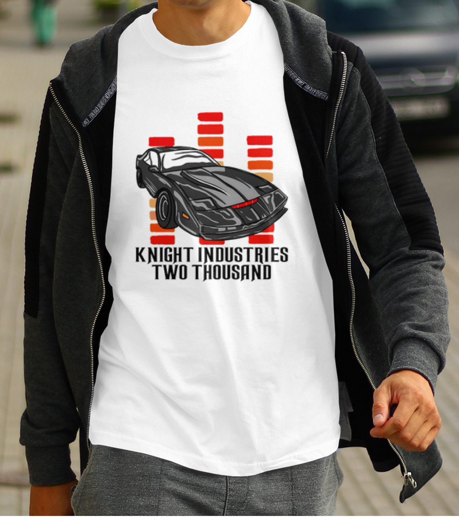 Knight Industries Two Thousand Iconic Car With Red Bar Elements T-Shirt