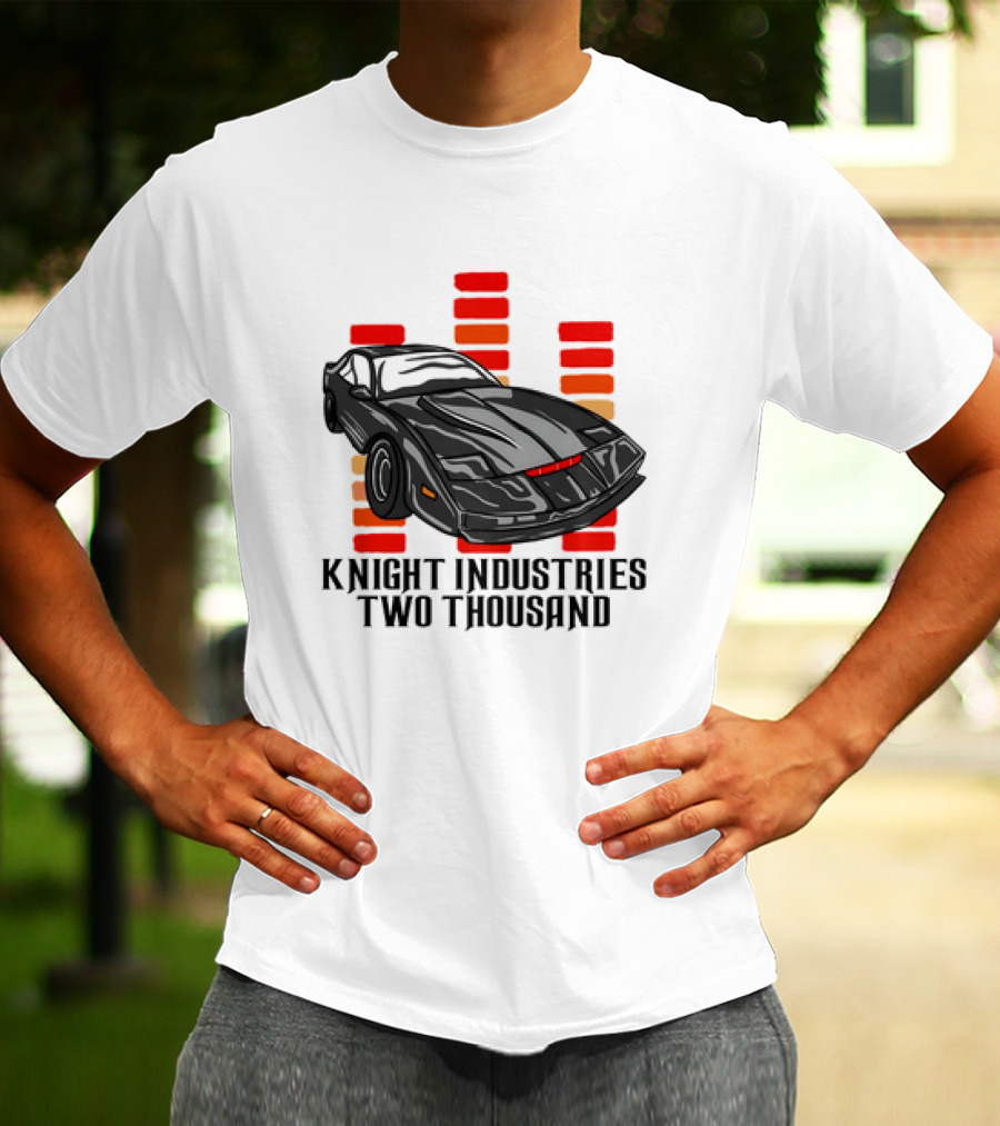 Knight Industries Two Thousand Iconic Car With Red Bar Elements T-Shirt