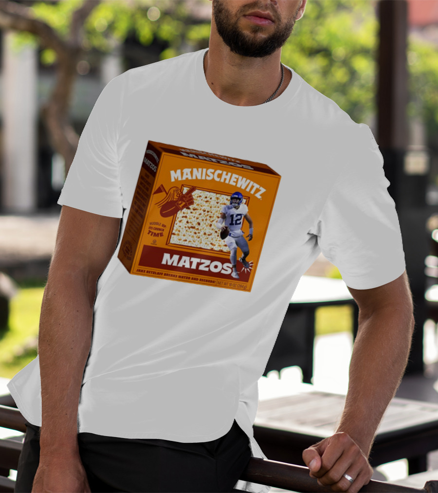 Manischewitz Matzos Jake Retzlaff Breaks Matzo And Records BYU Cougars Matzo Crunch Football T-Shirt
