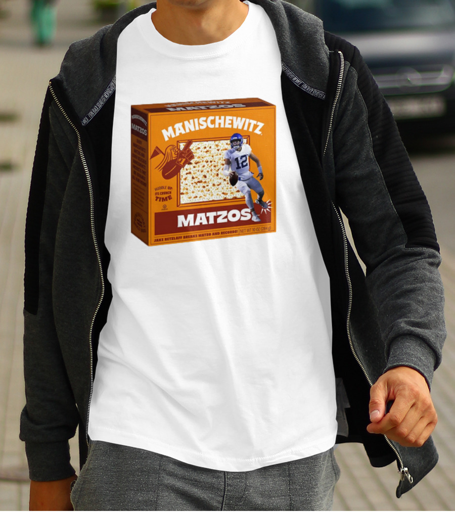 Manischewitz Matzos Jake Retzlaff Breaks Matzo And Records BYU Cougars Matzo Crunch Football T-Shirt