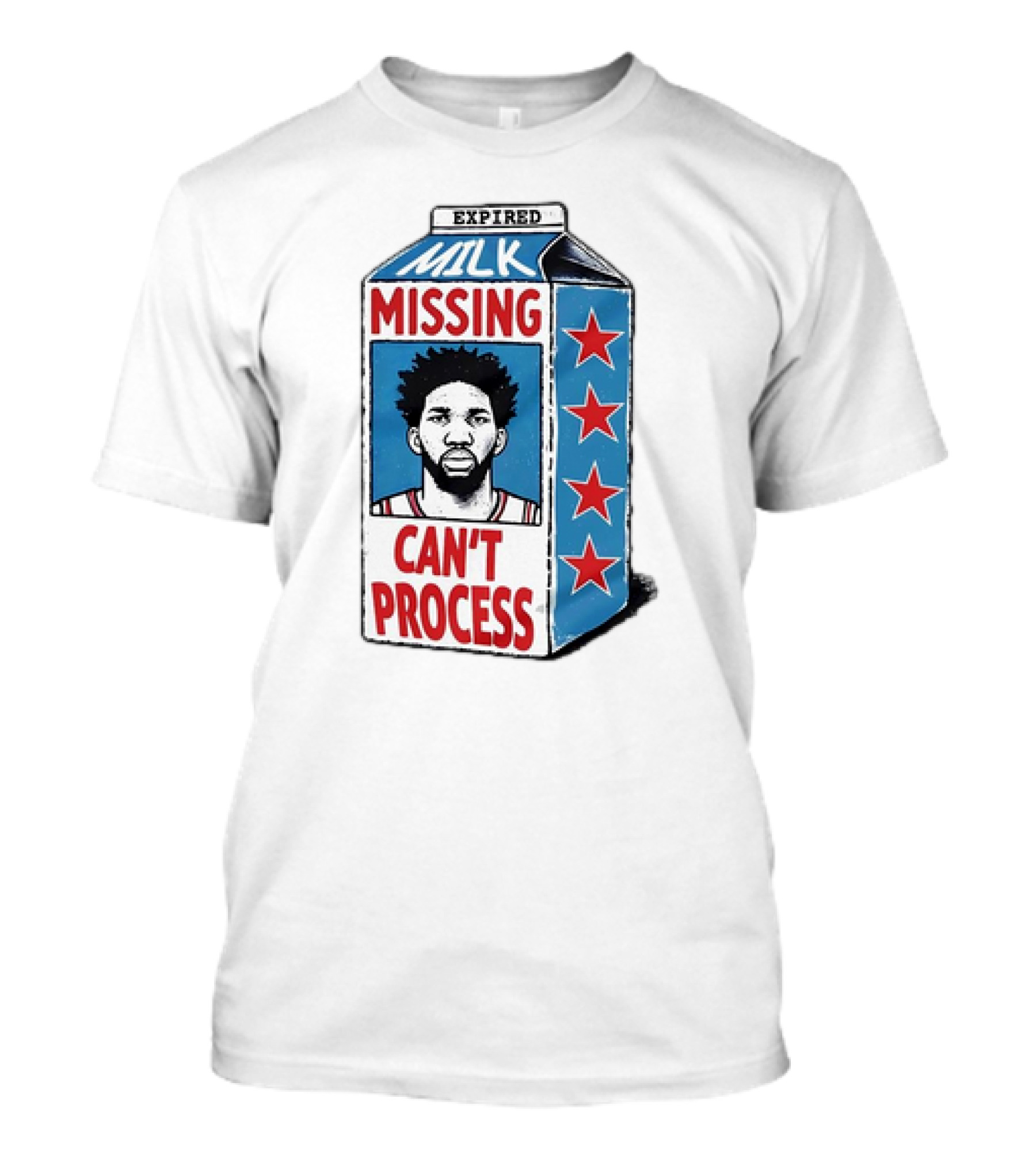 Expired Milk Missing Can't Process Joel Embiid Philadelphia 76ers T-Shirt