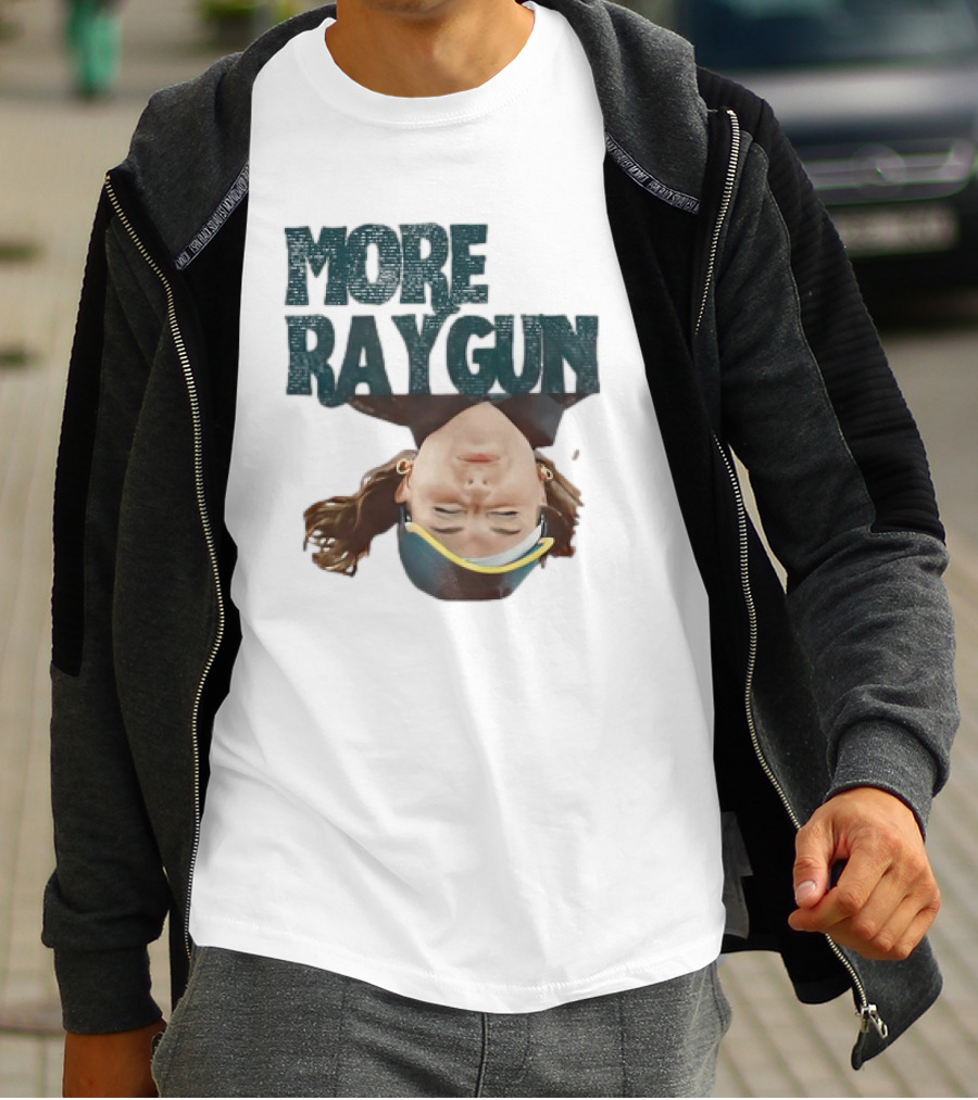 More Raygun Upside Down Headphone T-Shirt