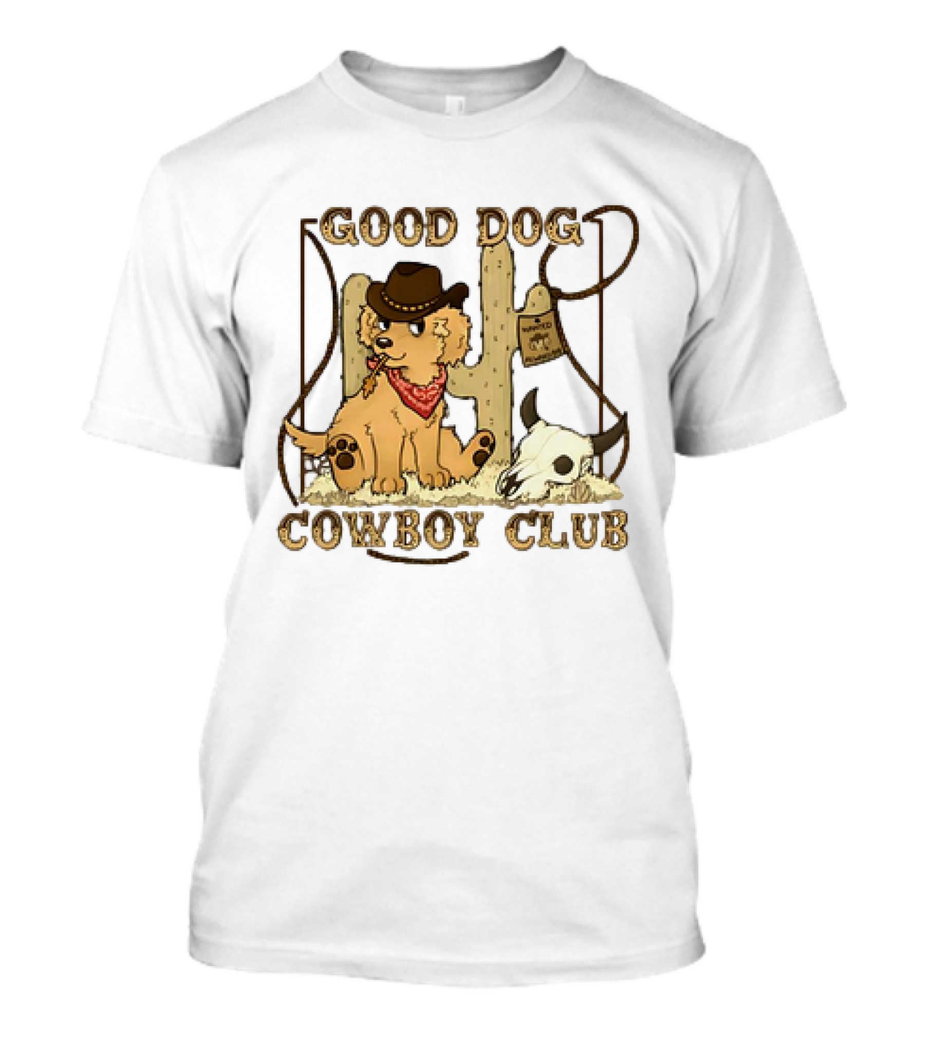 Good Dog Cowboy Club Cactus And Skull T-Shirt