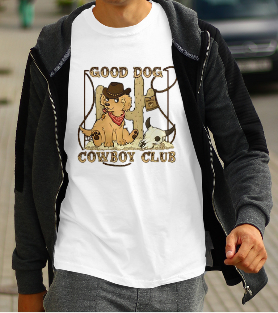 Good Dog Cowboy Club Cactus And Skull T-Shirt