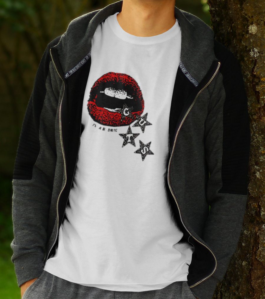 Olivia Rodrigo Guts Red Lips With Stars T-Shirt