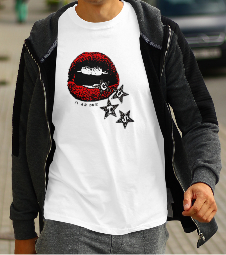 Olivia Rodrigo Guts Red Lips With Stars T-Shirt