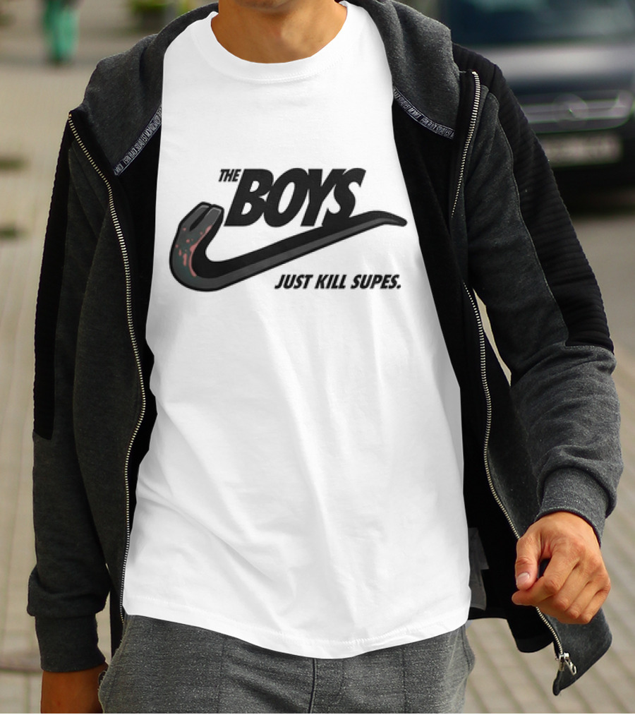 The Boys Just Kill Supes Snake Swoosh T-Shirt