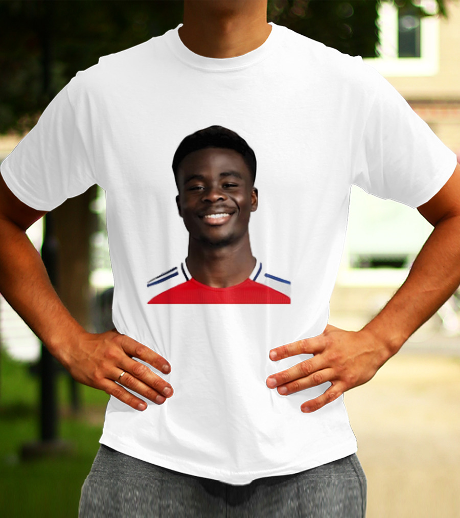 Bukayo Saka Arsenal F.C. Player Icon With Red Jersey T-Shirt