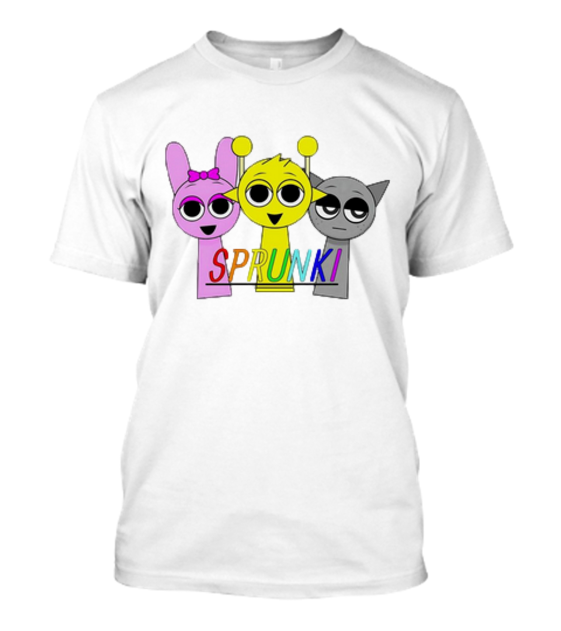 SPRUNKI Game Main Characters Bunny Chick And Cat T-Shirt
